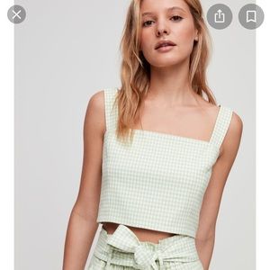 Aritzia gingham crop top